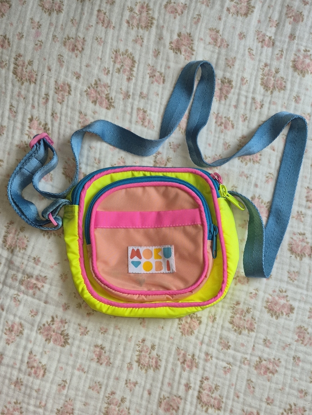 Mokuyobi Neon Yellow & Pink Crossbody Bag